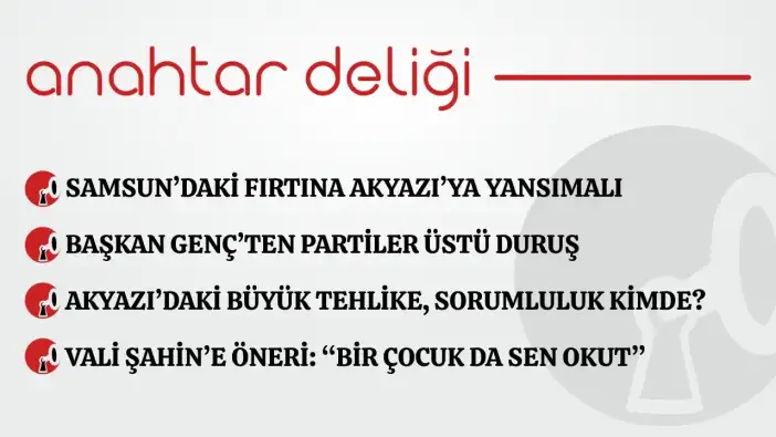 Anahtar Deliği 8.02.2026- Samsun'daki fırtına Akyazı'ya yansımalı!