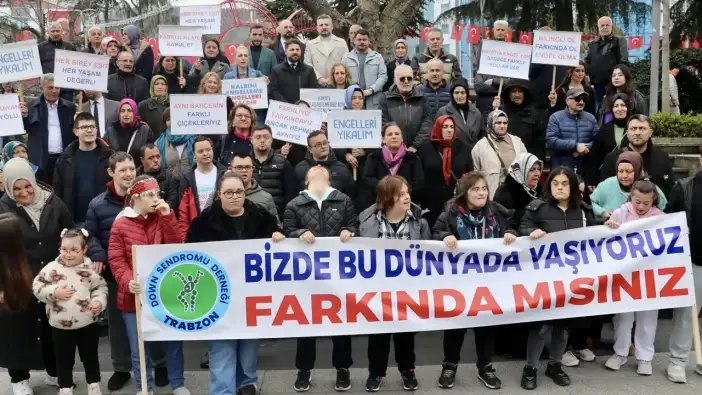 Trabzon’da anlamlı yürüyüş: Down sendromu farkındalığı için bir araya geldiler