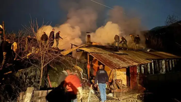 Artvin Ardanuç’ta yangın: Ev ve odunluk kullanılamaz hale geldi