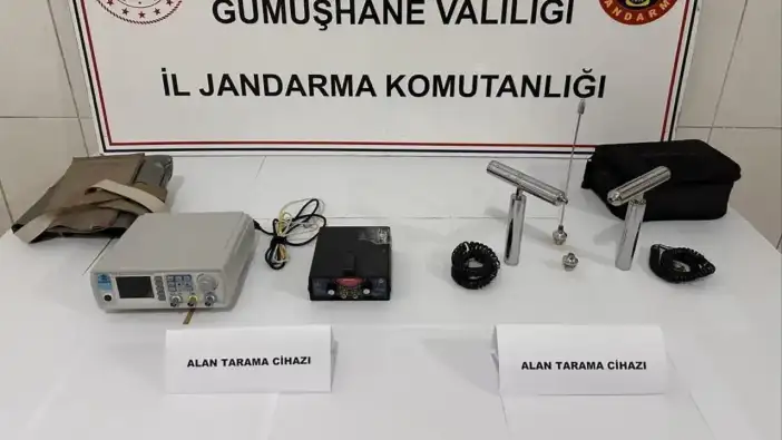 Gümüşhane’de kaçak kazı hazırlığına suçüstü