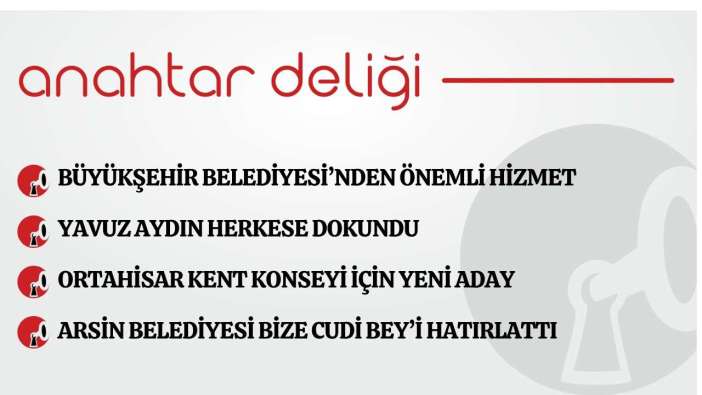 Anahtar Deliği 14.04.2026- Büyükşehir belediyesinden önemli hizmet