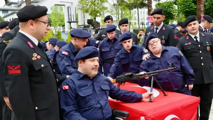 Ordu’da engelli bireyler bir günlüğüne asker oldu