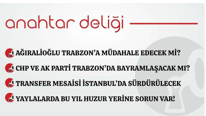 Anahtar Deliği 26.05.2026 Ağıralioğlu Trabzon’a müdahale edecek mi?