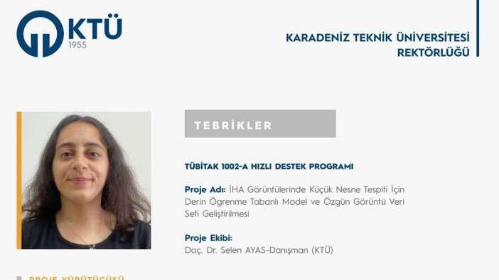 KTÜ’lü akademisyenin yapay zekâ projesine TÜBİTAK desteği