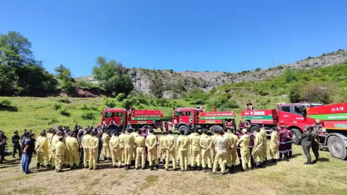 Bayburt’ta orman yangınlarına karşı alarm: Ekipler sahada hazırlık yaptı
