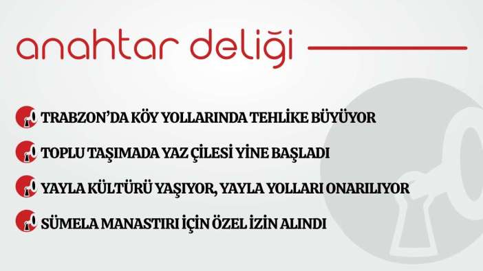 Anahtar Deliği 13.06.2026  Trabzon’da köy yollarında tehlike büyüyor