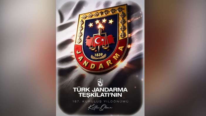 Trabzonspor’dan Jandarma Teşkilatı’na kutlama mesajı