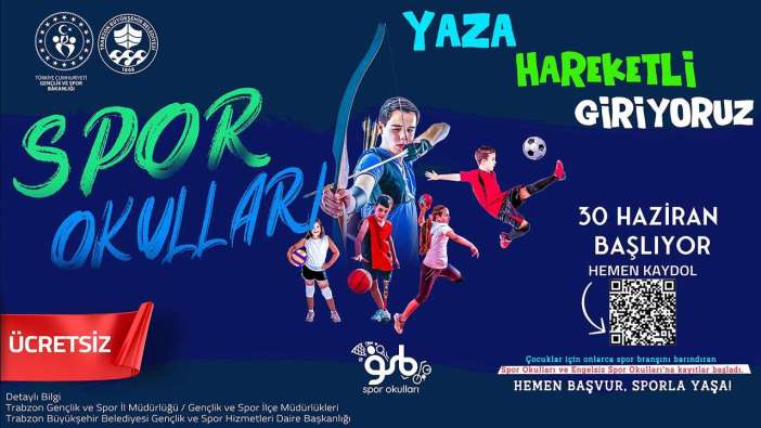 Trabzon’da Yaz Spor Okulları için kayıtlar başladı
