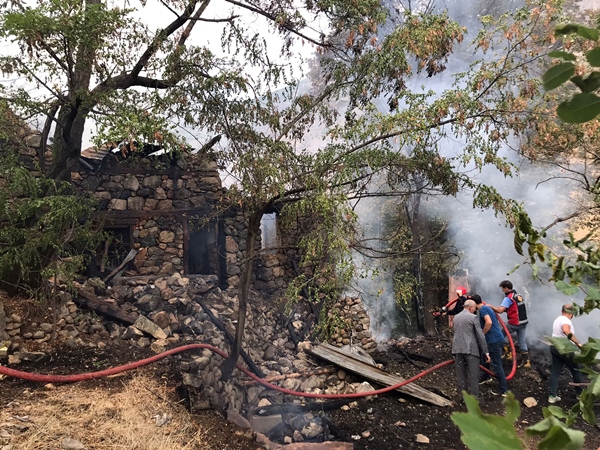 Artvin'de korkutan yangın! Tarihi bina kül oldu