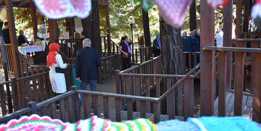 Trabzon'da kadınlar, evlerinde ürettikleri çeşitli ürünleri "Mor Pazar"da tüketiciyle buluşturdu