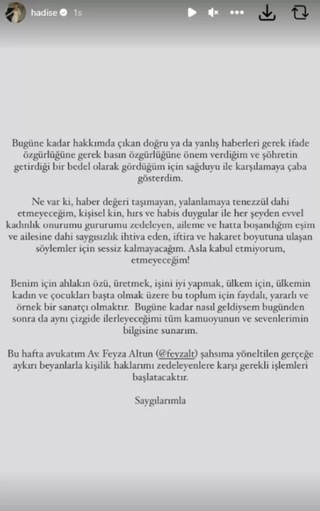 Boşanma Sonrası Hadise'den Bomba Sözler!