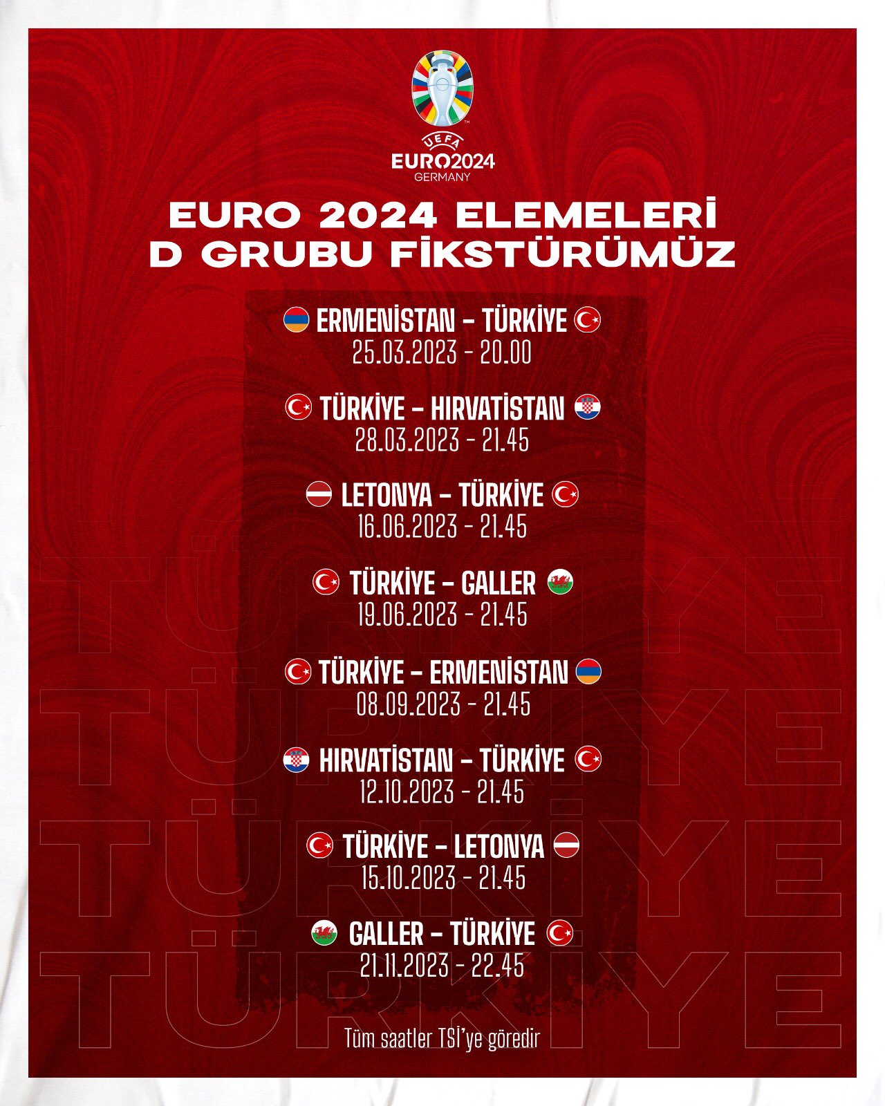 A Milli Takım'ın EURO 2024 eleme fikstürü belli oldu
