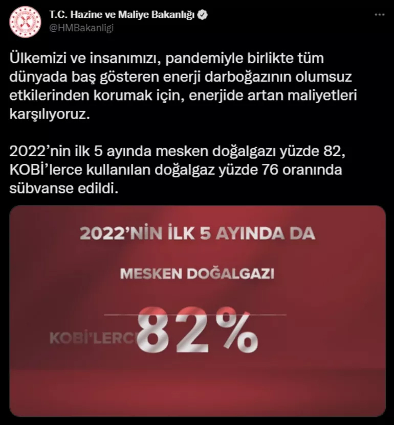 Bakanlıktan doğalgaz açıklaması: Yüzde 82'si sübvanse edildi