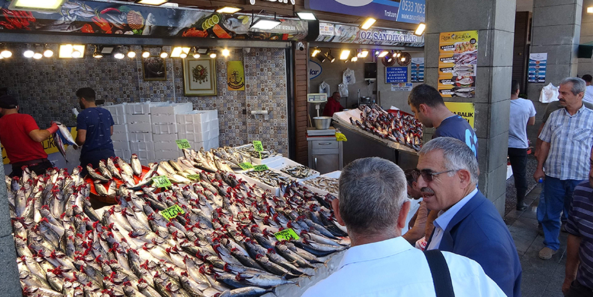 Trabzon'da tezgahlar palamutla doldu