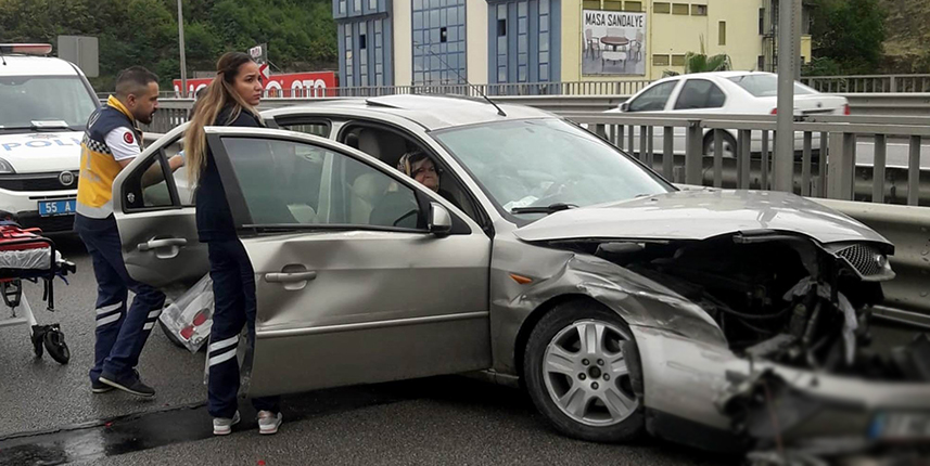 Samsun'da trafik kazası: 2 yaralı!