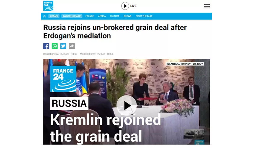 Tahıl krizini Türkiye çözdü! Dünya basınında böyle yer aldı