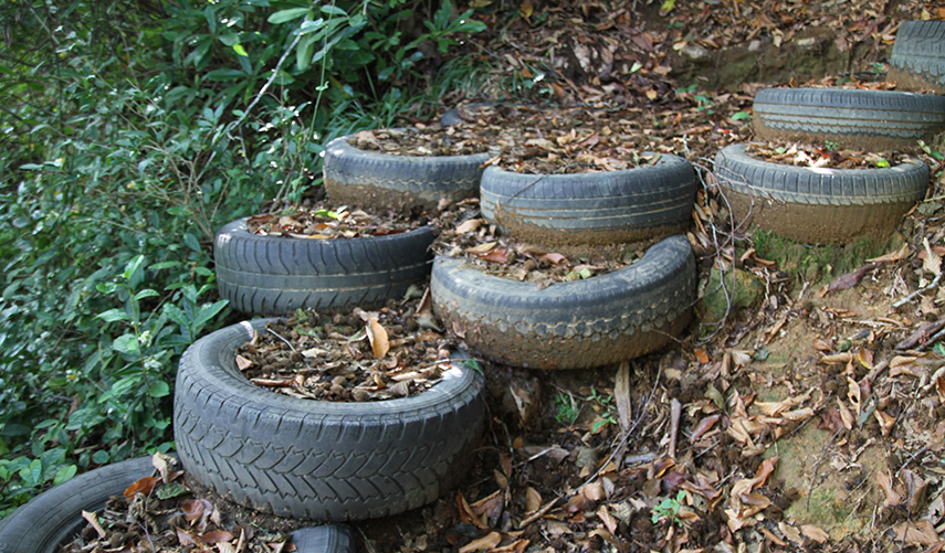 Rize'de 400 lastikle yaptığı şey hayran bıraktı