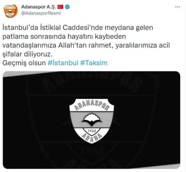 İstanbul'daki patlama sonrası spor camiasından geçmiş olsun mesajları