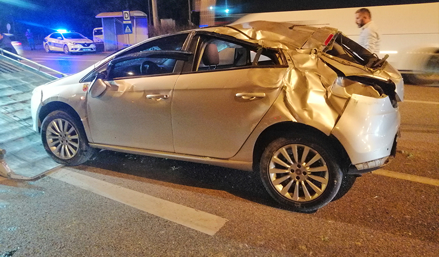 Samsun'da otomobilin devrilmesi sonucu 3 kişi yaralandı