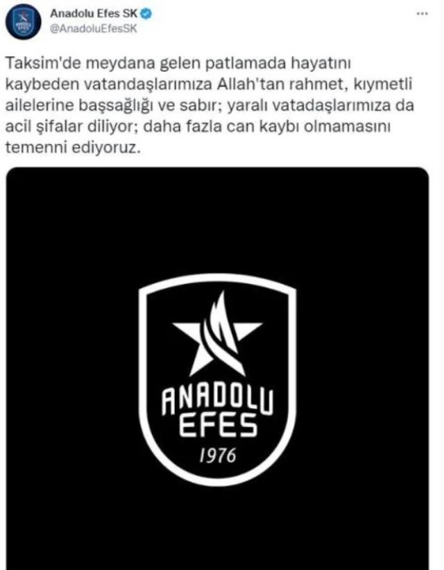 İstanbul'daki patlama sonrası spor camiasından geçmiş olsun mesajları