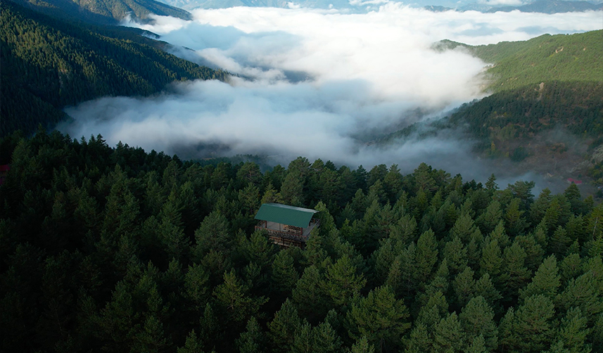 Gümüşhane'nin sonbahar havadan görüntülendi