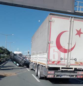 Trabzon’da otomobil takla attı! Yaralılar var