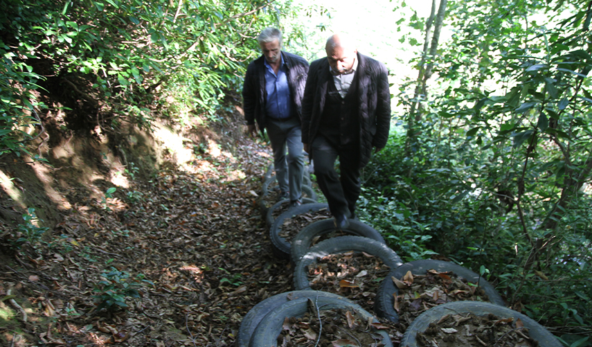 Rize'de 400 lastikle yaptığı şey hayran bıraktı