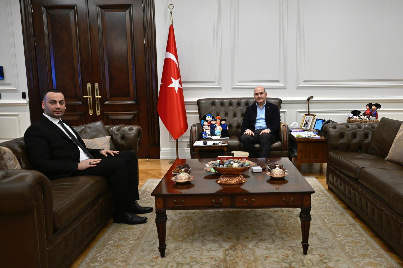 MHP Ortahisar İlçe Başkanı Murat Gedikli'den Bakan Soylu'ya ziyaret