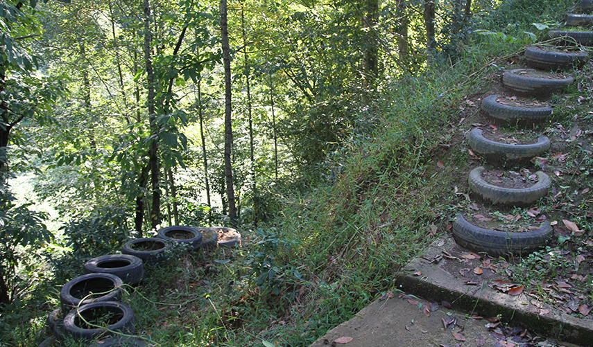 Rize'de 400 lastikle yaptığı şey hayran bıraktı