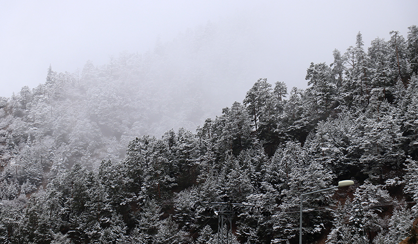 Zigana Dağı beyaza büründü