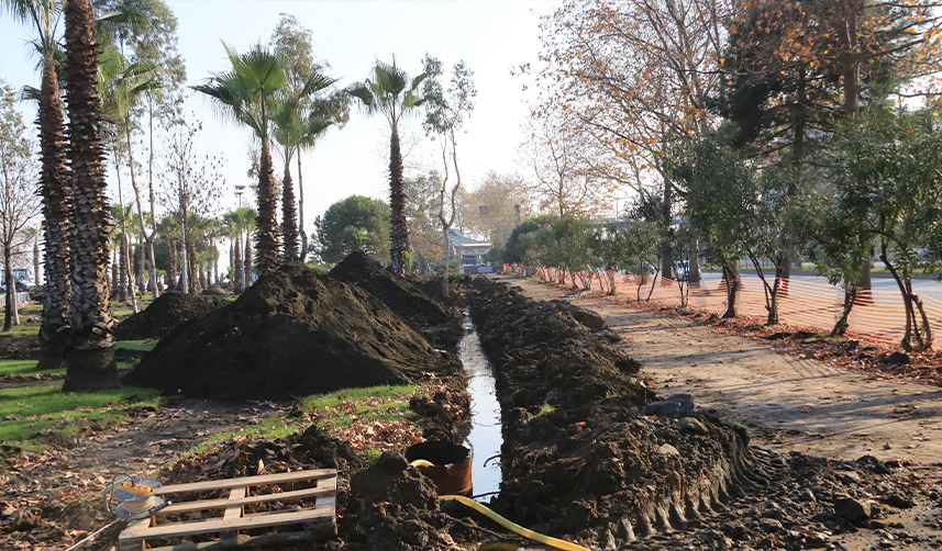 Akçaabat Sahil Parkı yenileniyor