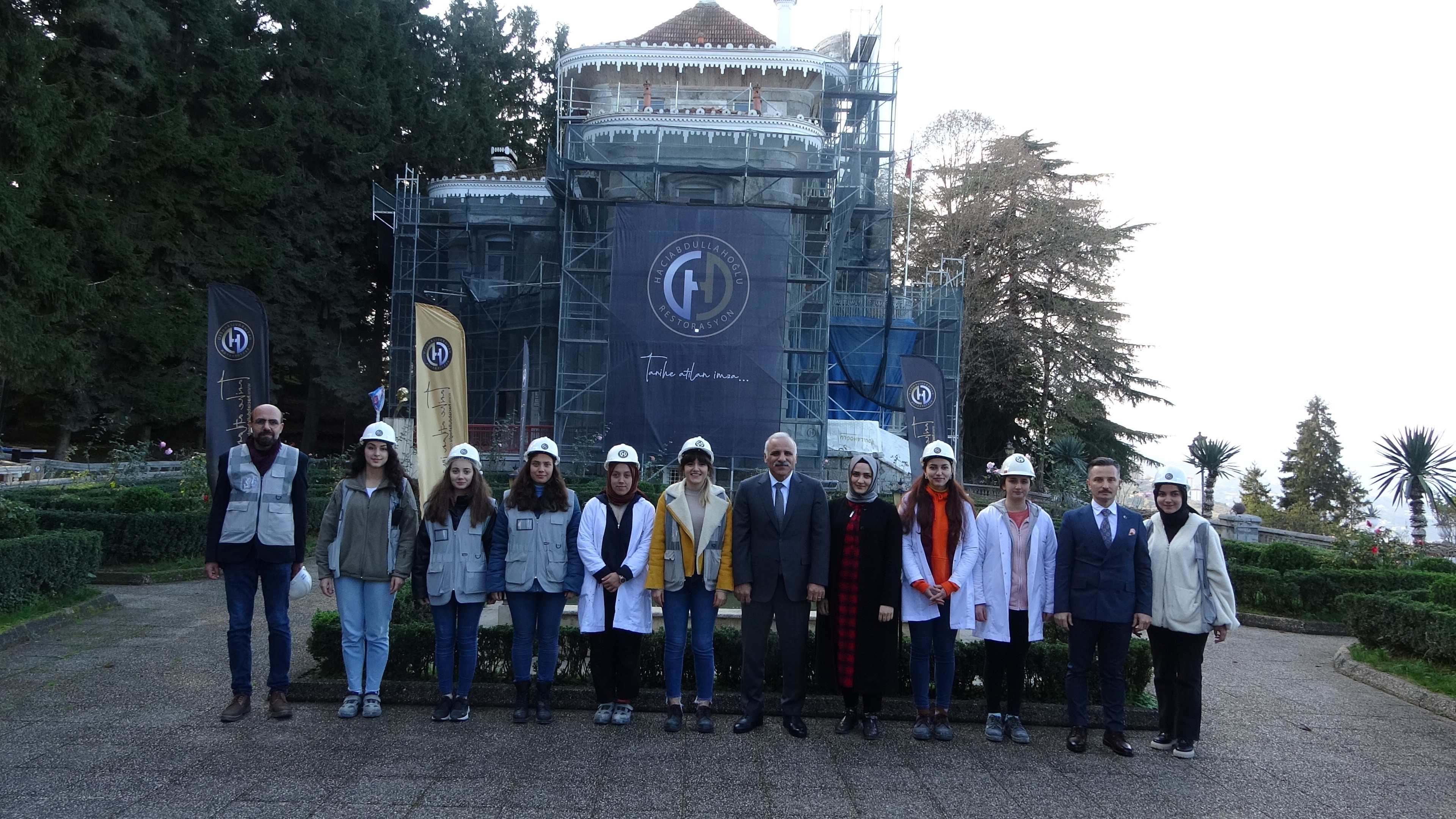 Trabzon'da Atatürk Köşkü restorasyonu hız kesmeden devam ediyor