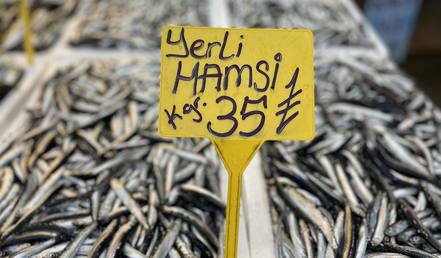 Yerli hamsi Trabzon'da tezgahlardaki yerini aldı