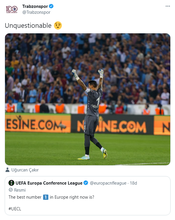 Trabzonspor’dan UEFA Konferans Ligi’ne Uğurcan yanıtı