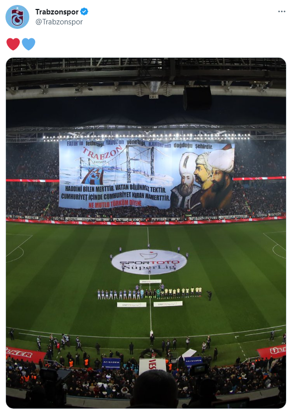 Trabzonspor tribünlerinden Fenerbahçe'ye sert göndeme!