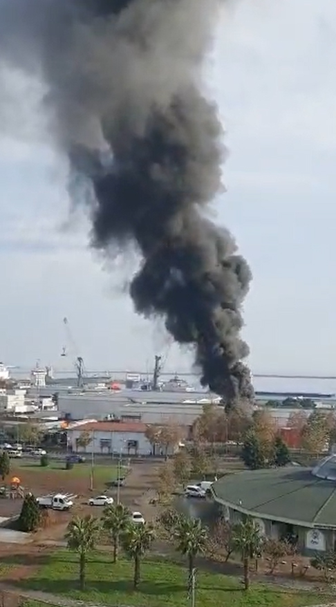 Samsun Limanında patlama meydana geldi