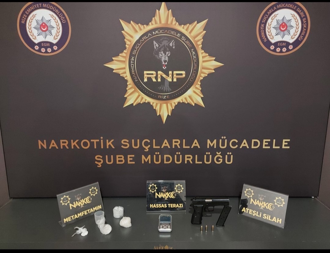 Rize’de uyuşturucu operasyonunda 1 tutuklama