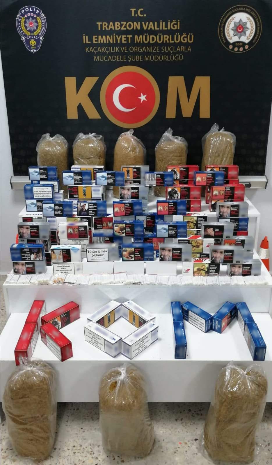 Trabzon’da kaçak alkol ve tütün operasyonu! İki iş yerine arama