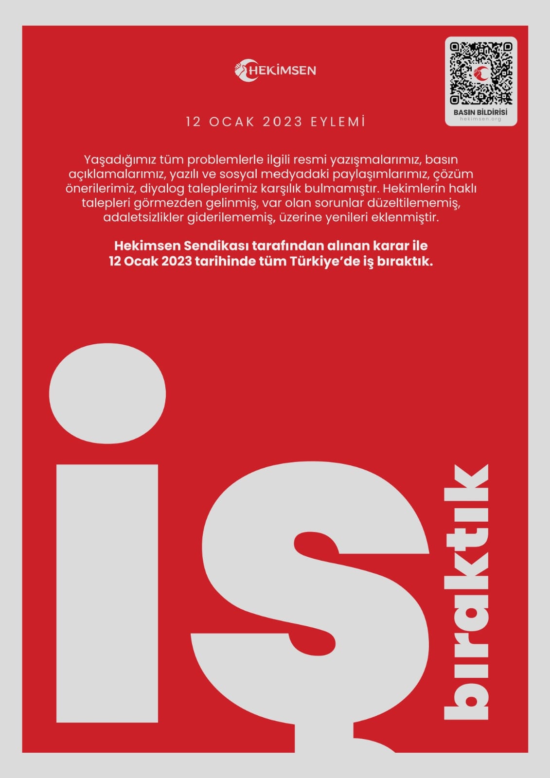 Hekimsen Trabzon Şube Başkanı Yetişkul’dan açıklama! “Hekimler tüm Türkiye'de iş bırakmıştır”