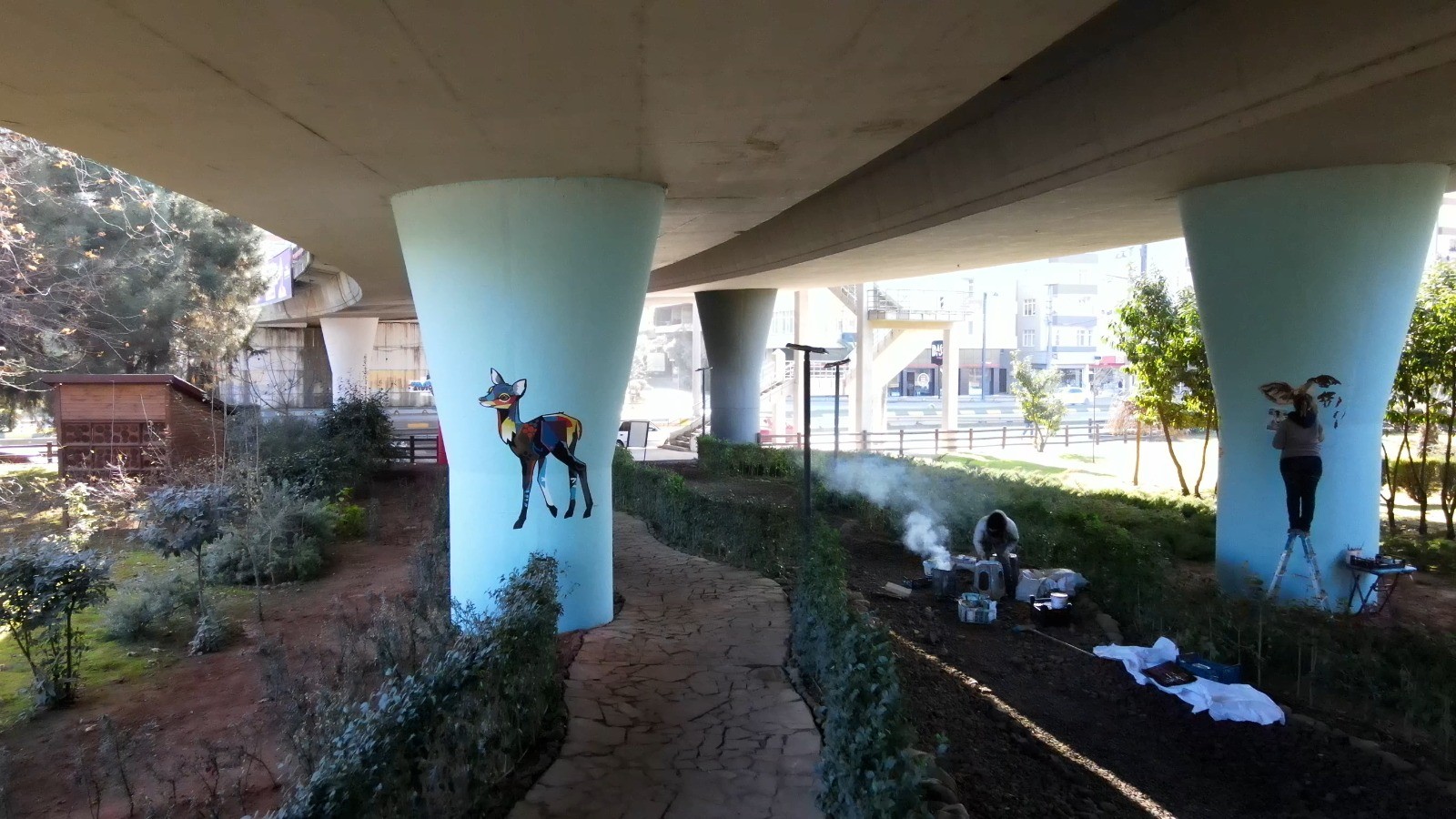 Trabzon'da Ekopark rengarenk oldu