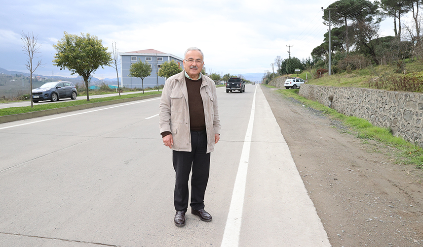 Ordu'da 15 yıl önce 'test amaçlı' döşenen borlu asfalt yol hala bozulmadı