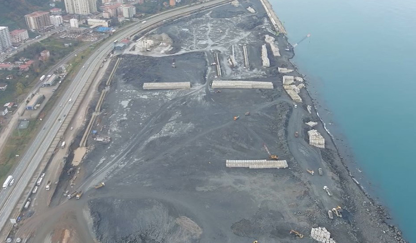 Rize'deki hastane deniz dolgusu tamamlandı