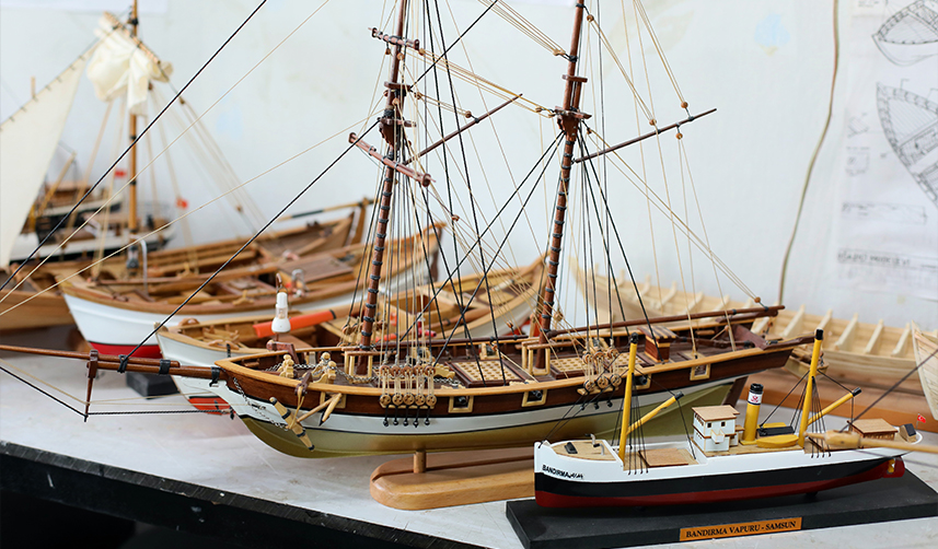 Samsun'da Bandırma Vapuru'nun 40 kat küçük hali yapılıyor