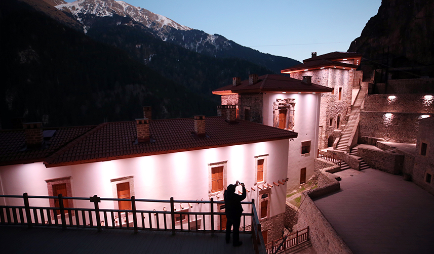 Sümela Manastırı geceleri de ışıldayacak