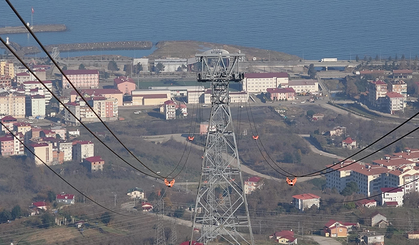 Trabzon'da bulunan Karadeniz'in en uzun teleferiği yıllar sonra tekrar çalışıyor