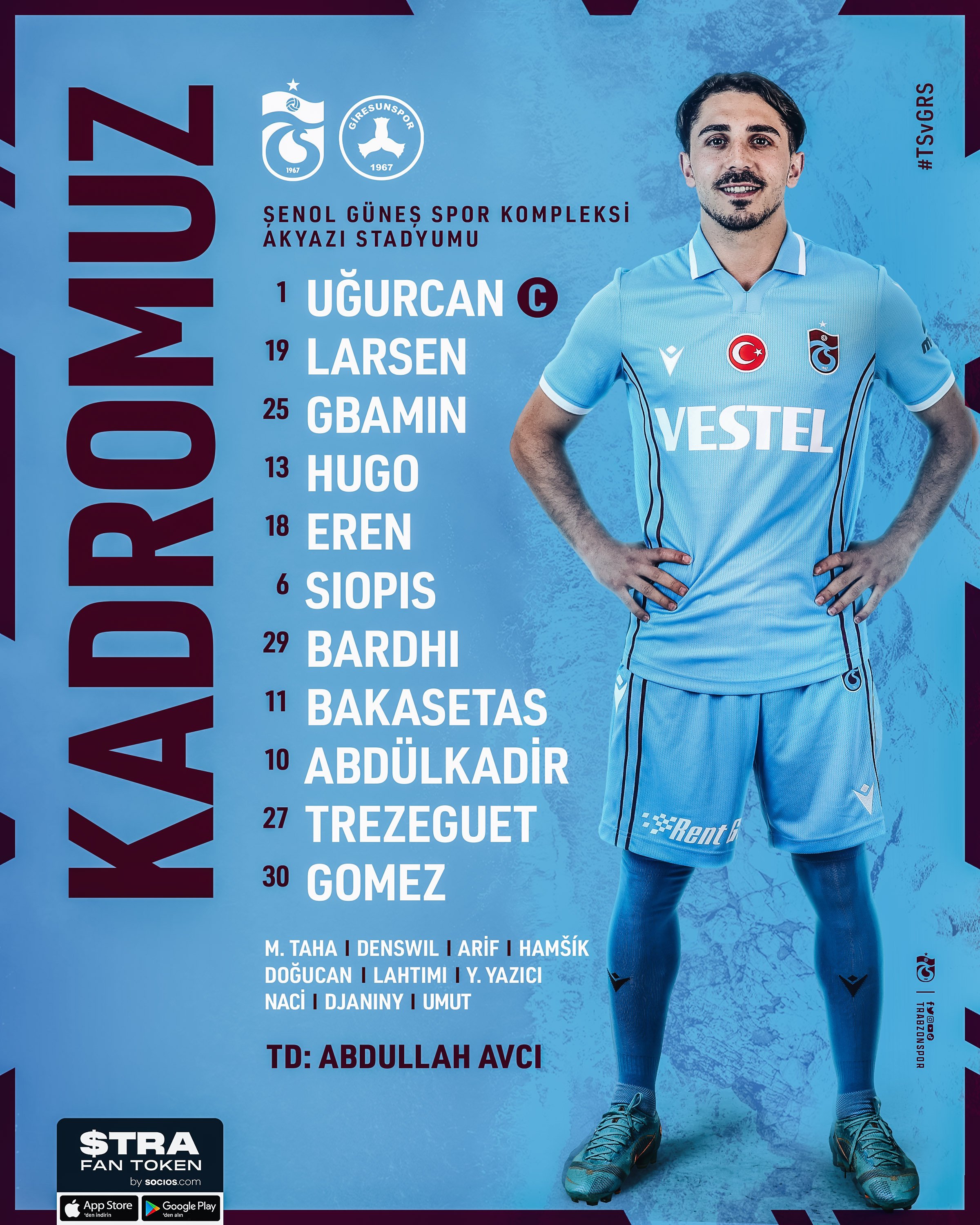 Trabzonspor'un Giresunspor maçı ilk 11'i belli oldu!