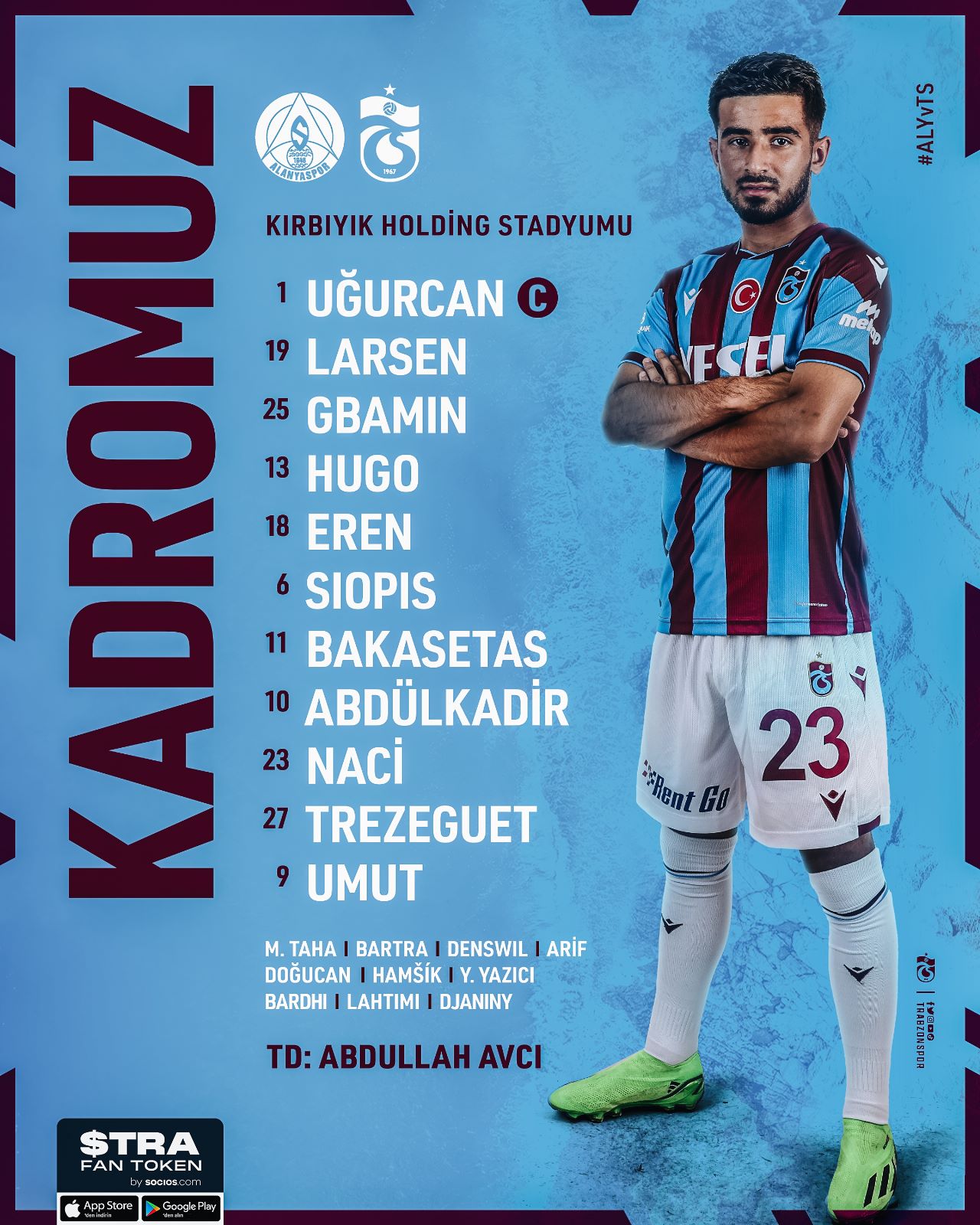 Trabzonspor’un Alanyaspor maçı ilk 11’i belli oldu!