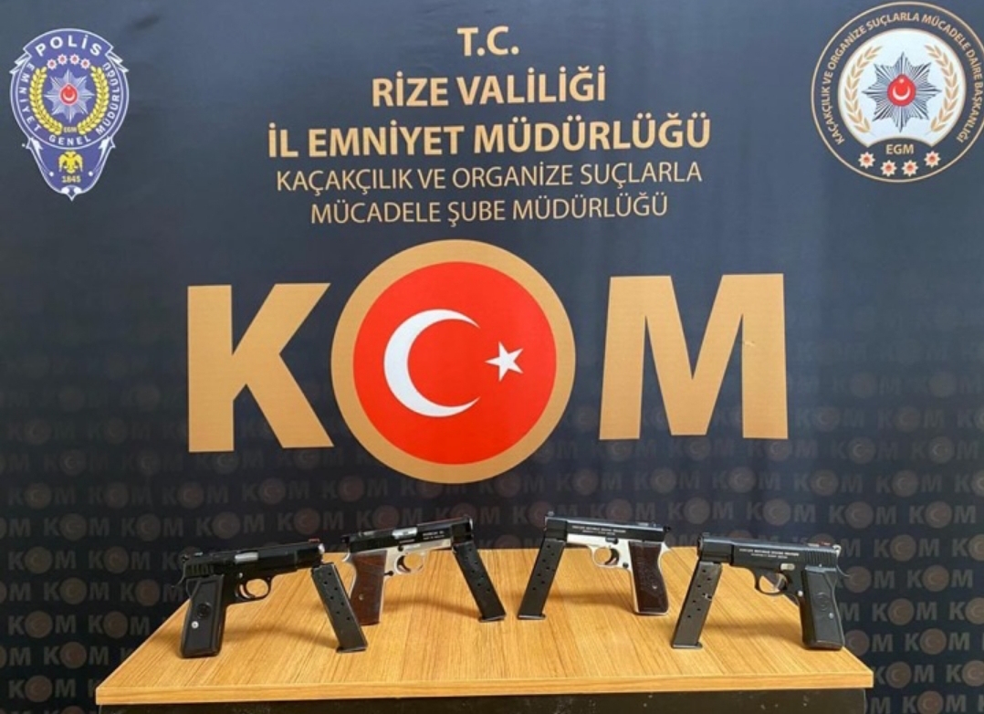 Rize'de silah kaçakçılığı operasyonu!