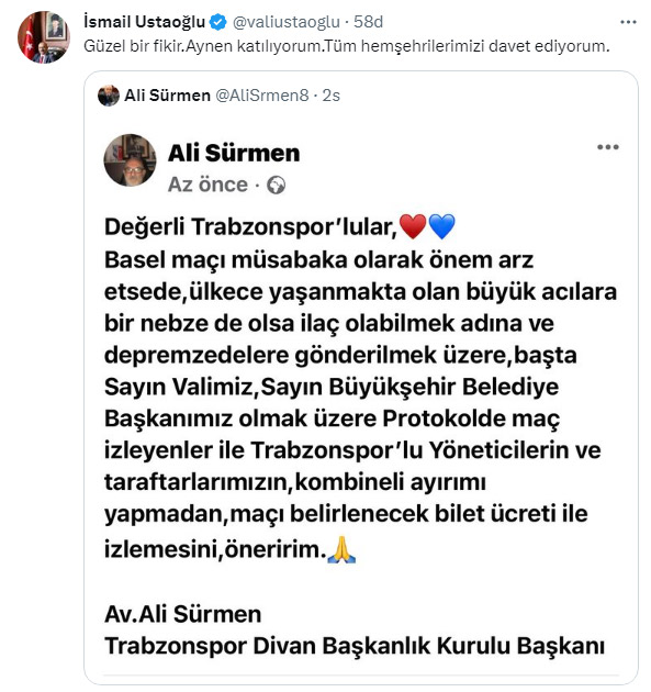 Trabzonspor’dan Basel maçı çağrısı