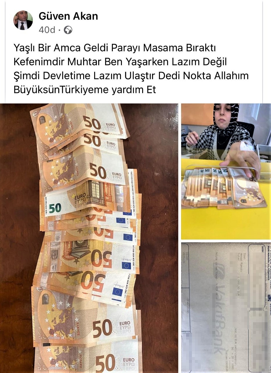 Remzi Dede kefen parasını depremzedelere bağışladı